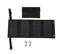 Folding Solar Panel Small Panels, 20W 5.5V Monocrystalline, Waterproof IP65 - High Efficiency Charging, Portable USB Port, Ideal for Outdoor Camping and Hiking (Black)