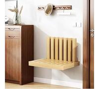 Folding Solid Wood Shower Bench Seat, Wall-Mounted Chair Shoe-Changing Stool, Shower Seat Bench Porch Chair Stool for Doorway Household