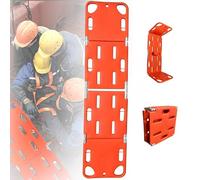 Folding Spine Board Stretcher, Scoop Life-Saving Board with Safety Straps, Floating Ambulance Stretcher for EMS Emergency Patient Transfer & Water Rescue,4Folds