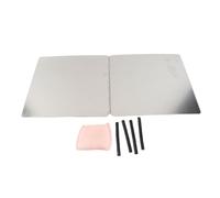Folding Splash Guard, Large Stove Splatter Guard for Gas Hobs, Portable Oil Splatter Shield with Heat-Resistant, Kitchen Splashback Protector for Countertop, Cooking, Camping (30x30x30cm)