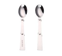 Folding Spoons 10pcs Foldable Spork,Outdoor Camping Stainless Steel Metal Fork Spoon,Tableware Cookout Picnic(Style B (No Box))