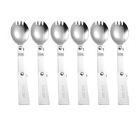 Folding Spoons 12Pcs Foldable Spoon Fork,Outdoor Portable Tableware,Dinnerware(Spork)