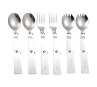 Folding Spoons 12Pcs Fork Set, 304 Stainless Steel Picnic Foldable Cutlery(Spoon Fork Spork)