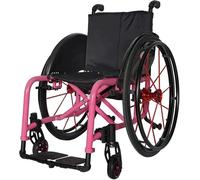 Folding Sport Wheelchair - Lightweight Aluminum, Self Propelled, Comfortable for Adults with 100Kg Capacity