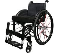 Folding Sport Wheelchair - Lightweight Aluminum, Self Propelled, Comfortable for Adults with 100Kg Capacity