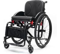 Folding Sports Wheelchair,Aluminum Alloy Wheelchair,Lightweight Wheel Chair for Adults,Self-propelled Manual Wheelchairs,220LBs Weight Capacity,with Handbrakes,