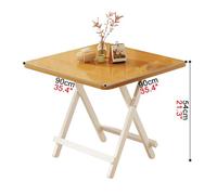 Folding Square Wooden Dining Table - Portable Outdoor Table with Thickened Accessories Sizes 60-100cm Perfect for Camping Picnics and Outdoor Dining