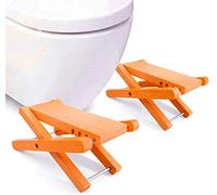 Folding Squatting Stool (1 Pair), Multi-Function Foldable 7-9" Height Squatting Toilet Step Poop Stool,Multi-Function Toilet Stool Portable Step for Adult Home Bathroom