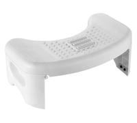 Folding Squatting Toilet Stool,Poop,18cm Height,Bathroom,Non-Slip Step Footstool(White)