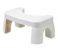 Folding Squatting Toilet Stool,Poop, Household Plastic Pooping Bathroom Foot for Better Sitting Posture(White)