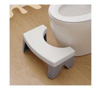 Folding Squatting Toilet Stool,Poop,Non-Slip Bathroom Potty Foot Help Healthy Intestine Flora,Aligns The Colon for Faster Easier Relief,Adjust Height(White)