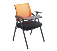 Folding Stackable Conference Room Chairs with Attached Desk, Ergonomic Mesh Back Office Chairs for Adults