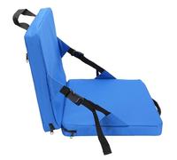 Folding Stadium Seat Cushion with Back Support, Thick Padded Bleacher Chair for Comfortable Seating At Outdoor Events, Durable Oxford Fabric, Size 15.4 X 13.8 X 2in (Blue)