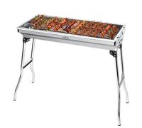 Folding Stainless Steel BBQ Foldable Barbecue Portable Charcoal Large