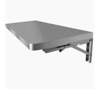 Folding Stainless Steel Drop Leaf Table - Space-Saving Dining Desk & Invisible Floating Shelf for Small Kitchens Laundry Rooms and Compact Living Spaces