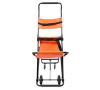 Folding Stair Chair 350lbs Weight Capacity Emergency Evacuation Rescue Chair 4 Wheel Descent Trolley Portable Medical Stretcher Foldable No Assembly for Home Hospital Fire Safety Aluminium Alloy