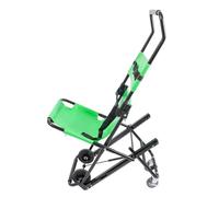 Folding Stair Chair 40.35" Foldable Aluminum Evacuation Transport Chair with Adjustable Headrest & 4/2 Wheels, 350lb Capacity Emergency Rescue Carrier for Fire Safety & Medical Transport (Green)