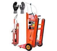 Folding Stair Climbing Dolly - 440 lbs Capacity, Adjustable Handle, 37.40 in Extended Tracks - Electric Hand Truck for Furniture Logistics and Warehouse Use