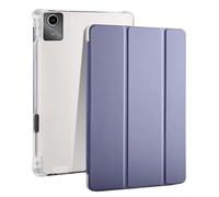 Folding Stand Tablet Case Suitable For Lenovo Xiaoxin Pad 12.1inch TB365FC 2025 TPU Back Cover With Pencil Holder(Gray)