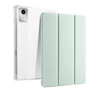 Folding Stand Tablet Case Suitable For Lenovo Xiaoxin Pad 12.1inch TB365FC 2025 TPU Back Cover With Pencil Holder(Light green)