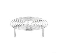 Folding Steamer Rack 316 Stainless Steel Circular Grid - Multi Function Colander and Cooling Tray 28cm(22cm)