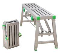 Folding Steel Portable Work Platforms, Portable Scaffold Bench for Washing Cleaning Decorating 880lbs Load Capacity(B,200x30cm)