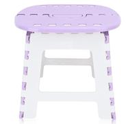 Folding Step Stool,9.4x11.8x10.6inch Non Slip Folding Stools with Handle,Heavy Duty Foldable Stool for Adults,Portable Step Stool,Small Folding Step Stool for Camping Fishing(purple)