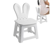 Folding Step Stool - Bunny Dinosaur Foldable Step Stool With Back Support | Bunny Dinosaur Portable Folding Chair With Back Support | Shoe Changing Chair for Home Bathroom, Travel Picnic