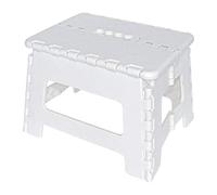 Folding Step Stool Foldable Stool for Kids & Adults, Kitchen Garden Bathroom Collapsible Stepping Stool (Small - White)