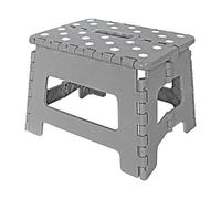 Folding Step Stool Foldable Stool for Kids & Adults, Kitchen Garden Bathroom Collapsible Stepping Stool (Small - Grey)