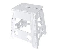 Folding Step Stool Foldable Stool for Kids & Adults, Kitchen Garden Bathroom Collapsible Stepping Stool (Large - White)