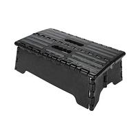 Folding Step Stool Half Step Black Ladder with Handles for Elderly Pregnant Bathroom Travel Use Reduces Height of Doorsteps