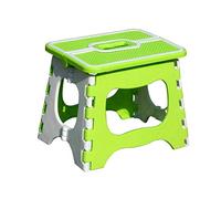 Folding Step Stool-Portable Plastic Folding Stool-Foldable Stool For Kids & Adults, Kitchen Garden Bathroom Collapsible Stepping Stool -Outdoor,Green,L