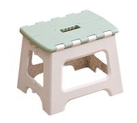 Folding Step Stool with NonSlipEasy Carry Handle SpaceSaving Design Versatile Indoor/Outdoor Use Small Size (WhiteGreen)& Lightweight