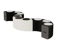 Folding Stool, Accordion Craft Bench, Versatile Seating for Living Room, Coffee Bar, Entrance Hall - Kraft Paper Material