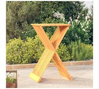 Folding Stool Brown Solid Teak Wood 40x32.5x70 cm Outdoor Portable Garden Seat.