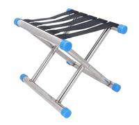 Folding Stool Outdoor Portable Heavy Duty 60kg Loading Capacity Camping Stool Seat for Fishing Stainless Steel Bracket 600D Oxford Fabric Durable Sturdy Compact Design (A)