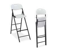 Folding Stool Set Foldable Seat Outdoor Plastic Balcony Outdoors 118x44.5x82cm