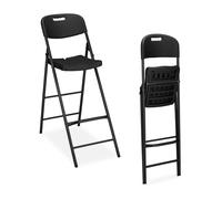 Folding Stool Set Foldable Seat Outdoor Plastic Balcony Outdoors 118x44.5x82cm