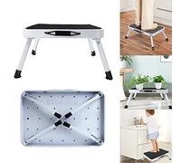 Folding Stool, Small One Step Ladder, Caravan Steps, Kitchen Stool, Collapsible Stool, Foldable Stepladder, Portable Lightweight Heavy Duty Metal Steel Non-Slip Ladder, 330lbs Capacity