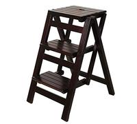 Folding Stool,Step Stool,Multi-Function Folding Step Stool,Multi-Function Step Chair 2/3/4 Steps Wooden Step Stool Family and Kitchen Office Ladder Stool Indo,Practicalniture(39.5cm X 44cm X 47cm