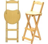 Folding Stool with Backrest and Footrest, Stable Portable Chair for Kitchen, Bar, and Home Use