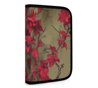 Folding Storage Bag, Red Flower Vine Printed Storage Bag,tool Storage Bag,cosmetic Storage Bag