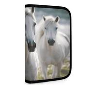 Folding Storage Bag, White Horses Printed Storage Bag,tool Storage Bag,cosmetic Storage Bag