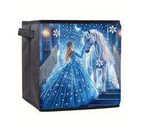 Folding Storage Box, DIY Diamond Art Painting Storage Cubes Organizer Container, Organizer Boxes Cube Baskets for Organizing Closet Shelves-Princess