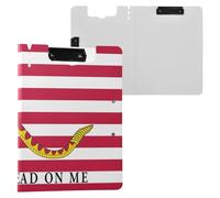 Folding Storage Box Don't Tread on Me Snake Red A4 Clipboard Padfolio Horizontal And Vertical Double Clips Feeding Clip Board With Cover