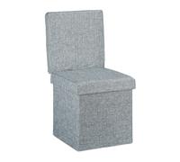 Folding storage ottoman Comfy Pouffe 40 L Grey/Brown Folding Storage Pouffe