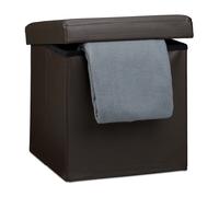 Folding storage ottoman Faux Leather Pouffe Padded Footstool 40 litres 2.5 kg