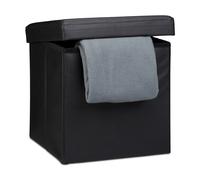 Folding storage ottoman Faux Leather Pouffe Padded Footstool 40 litres 2.5 kg