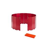 Folding Stove Windscreen Portable Windshield for Outdoor Cooking,Red | Aluminum alloy and PP,folds to 24x8.5 cm,unfolds to 24x134 cm,includes storage box,[Product,Outdoor